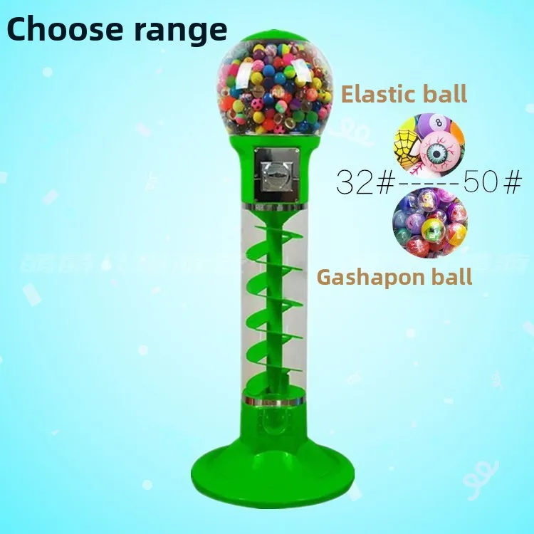 Supermarket Self-Servicing Elastic Ball Capsule Toy 45 Capsule Spiral Machine One Yuan Two Yuan Coin System Metal One Small Shop