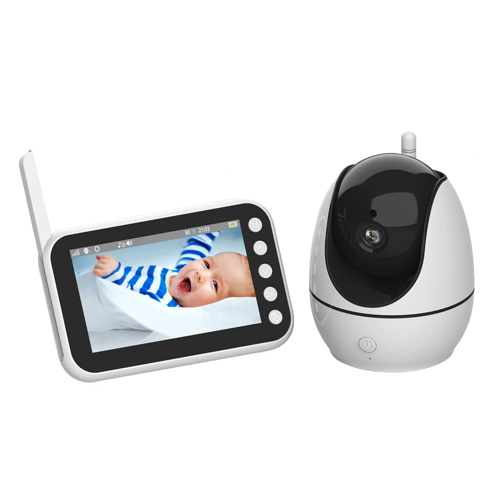 new baby monitor 4.5 inch 720P night vision smart wholesale wireless baby sleep sound monitor with PTZ camera Babyfoon ABM200