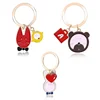 creative gifts cartoon custom logo animal metal keychain