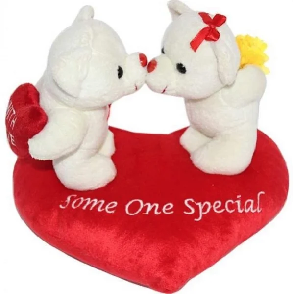 New Valentine Gift Plush Toy Teddy Bear With Red Heart Soft Toy