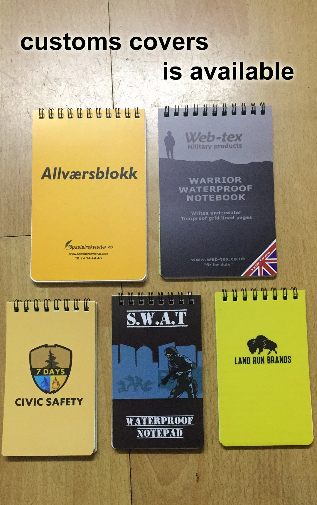 3*5 Inch Notebooks Writing Pads In The Rain Green Tactical Note Book