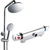 Thermostatic shower set bathroom wall mounted rainfall thermostatic faucets