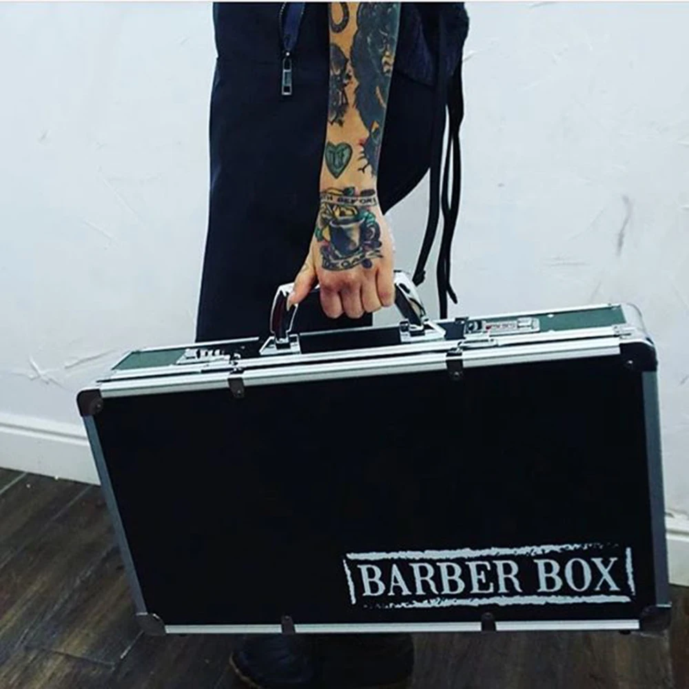 Custom Briefcase Aluminum Barber Tool Case Box Gold Barber Kit Travel