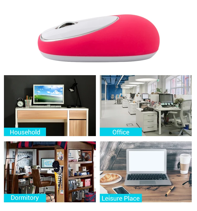 Soft Touch Silicon Gel Mouse 2.4g Wireless Optical Mouse Usb Anti