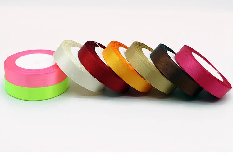 20mm Satin Ribbon Gift Packing Solid Color Ribbon Recycled 100