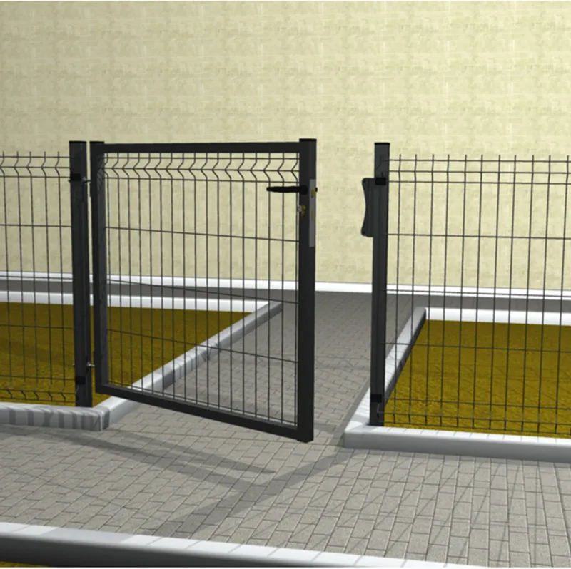 Single Swing Welded Wire Mesh Driveway Gate For Garden Powder Coated