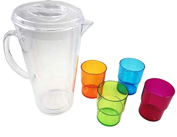 1.8l Ps Plastic Jug With Lid Cold Water Pitcher With 4 Tumblers Buy