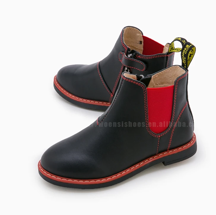 2022 New OEM fancy quality PU chelsea boots unisex kids Contrast Color ankle boots shoes for boys