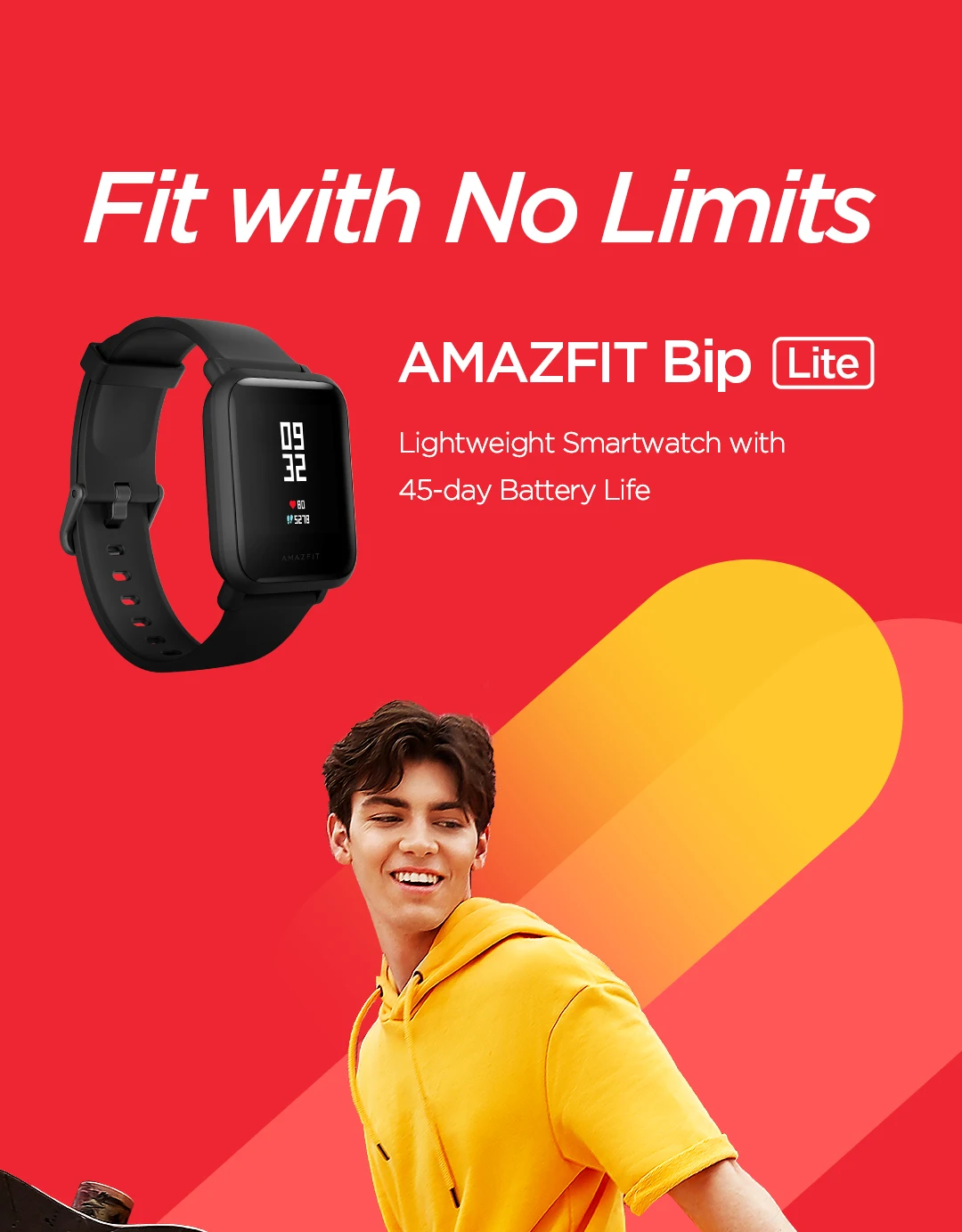 In Stock Global Version Amazfit Bip Lite Smart Watch 45 Day Battery Life 3atm Water Resistance Smartwatch Buy Amazfit Bip Lite Amazfit Smart Watch Smartwatch Product On Alibaba Com