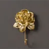 decorative wall hanger creative coat hook Golden rose wall hook