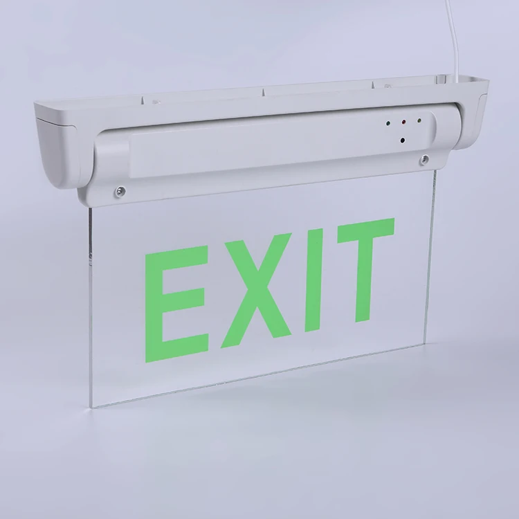 led exit sign light fire emergency light led exit salida sign for commercial building