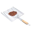 barbeque bbq grill clamps non stick stainless steel barbecue bbq grill wire mesh net/rectangle net BBQ cooking wire tool set