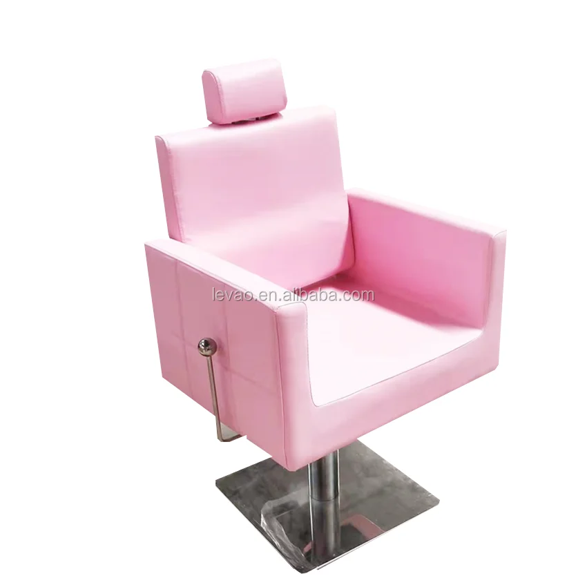 pink reclining salon chair