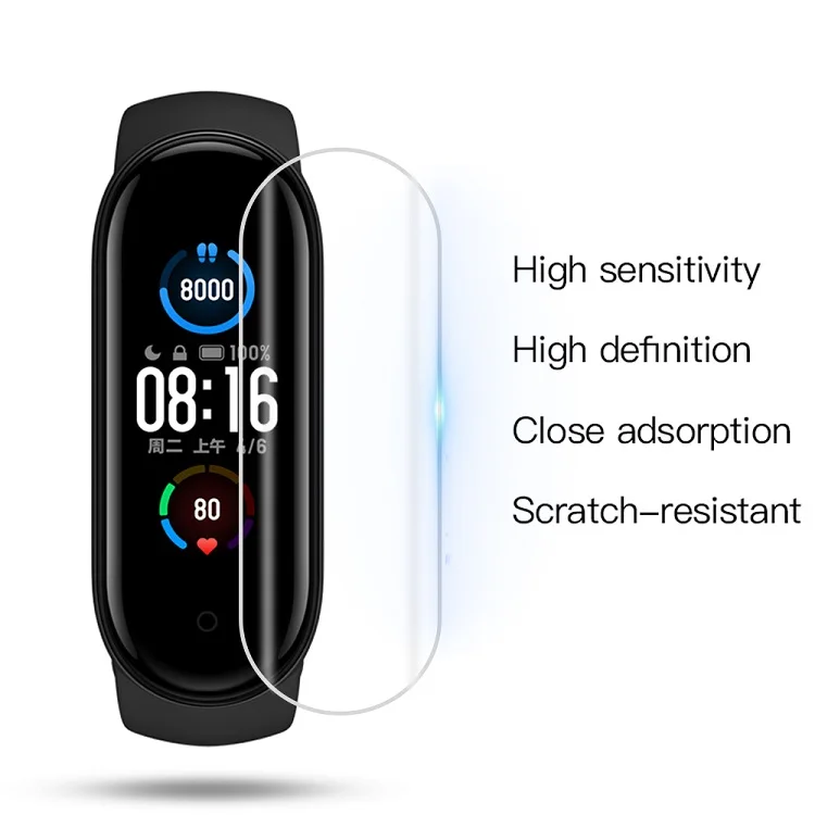 2 Pack TPU Watch Transparent Film For Xiaomi Mi Band 8 7 6 Screen Protector