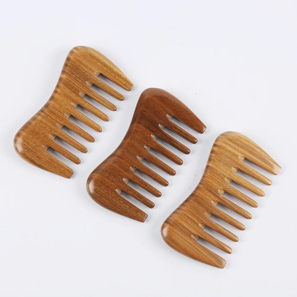 High Quality Handmade Personalized Wood Beard Comb Bulk Natural Wooden