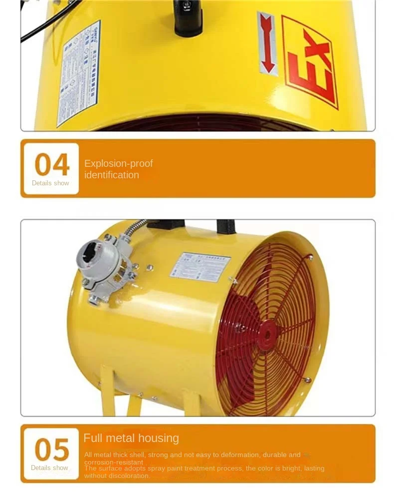 Paint Marine Axial Fan, BSFT-200-500mm, Portable - detail 26