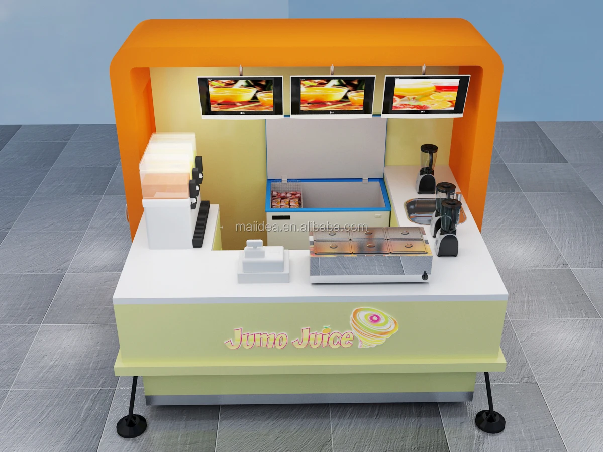 Custom Outdoor Juice Kiosk Design And Fruit Juice Bar Kiosk For Sale