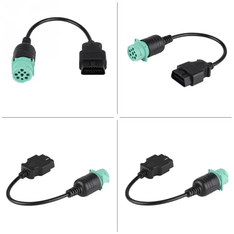 9 Pin to 16 pin OBD2 Diagnostic Adapter Scanner Cable for Cummin Diesel Engine a 