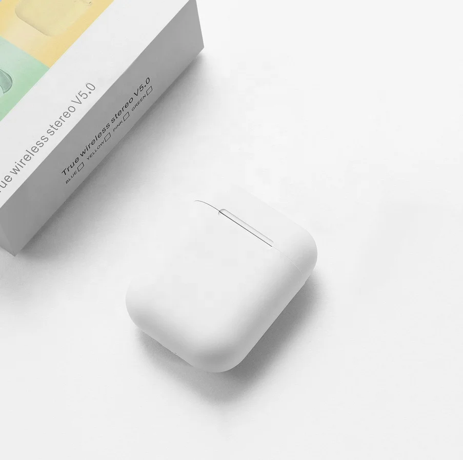 2019 macaron hoonbo True air inpods stereo ear pods touch wholesale i12s tws wireless bluetooth 5.0 earbuds earphones headphone - ANKUX.COM