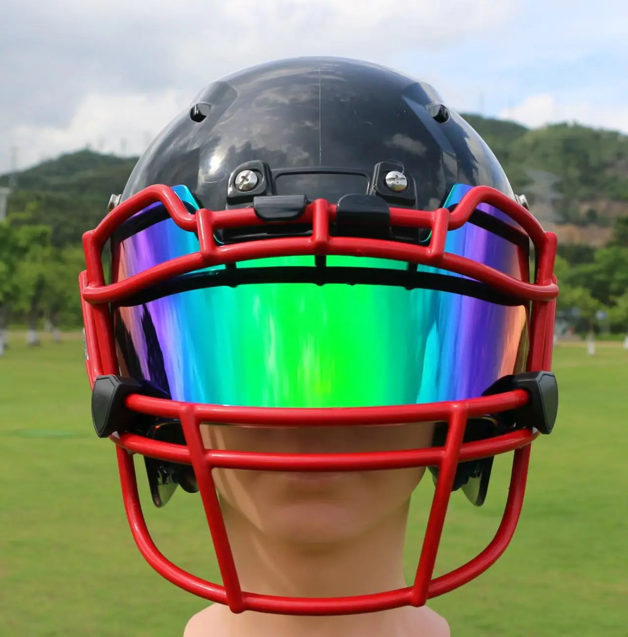 Universal Fit Colored Youth American Football Face Visors Lens For Youth & Adult Tinted Eye