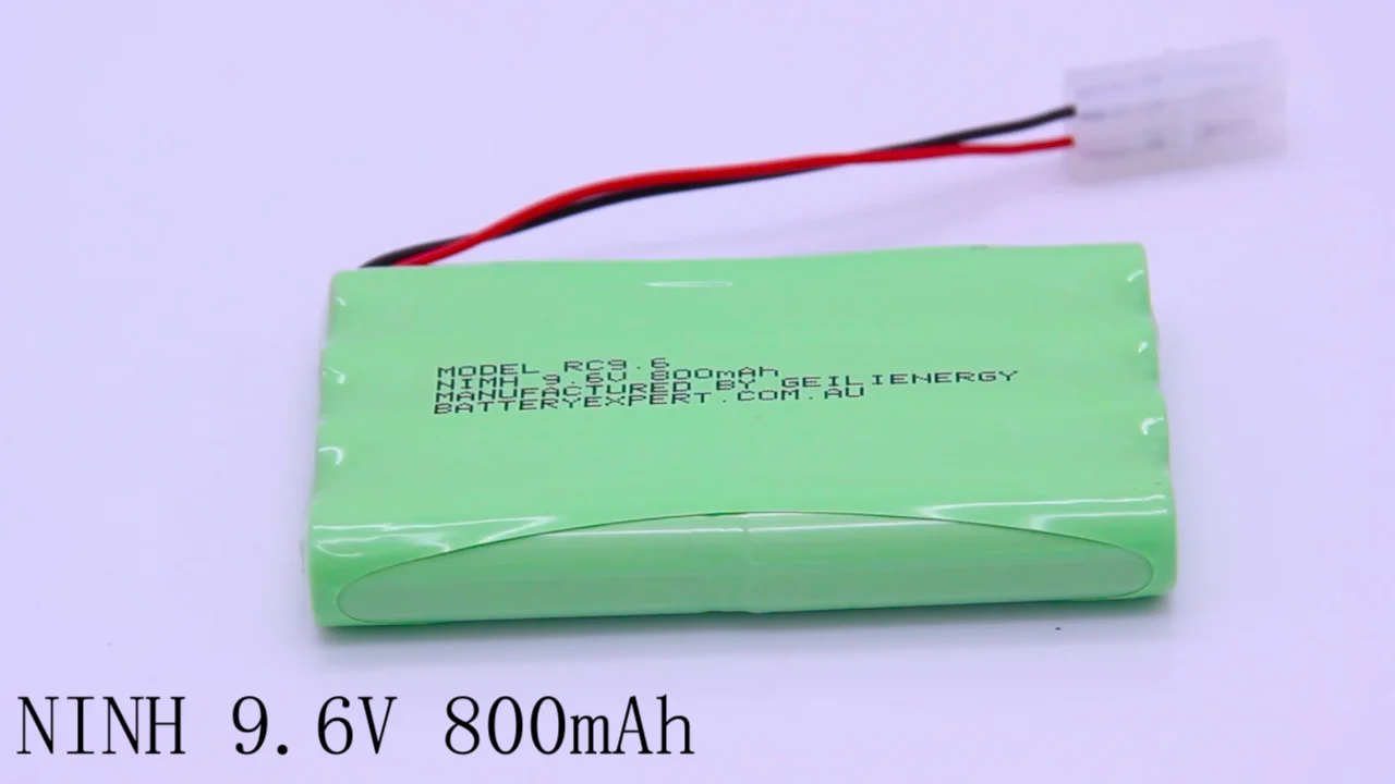 Nominal Voltage 9.6v Nimh Aa 800mah Rechargeable Battery Pack For Rc