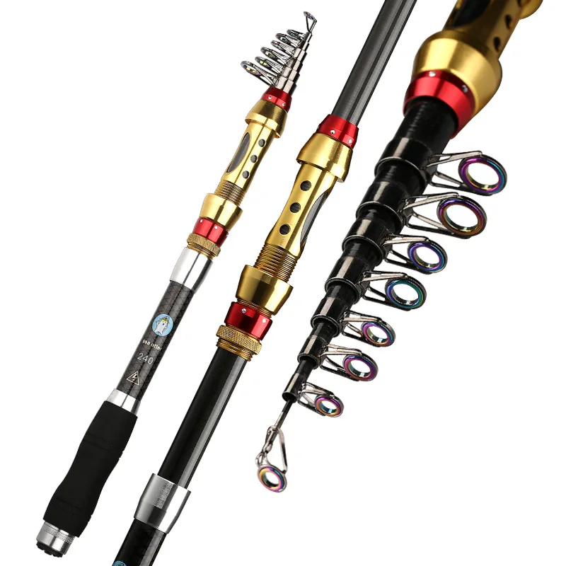Fishing Rod Telescopic Carbon Fiber Pole Stream Carp Ultra Light Portable Rods 