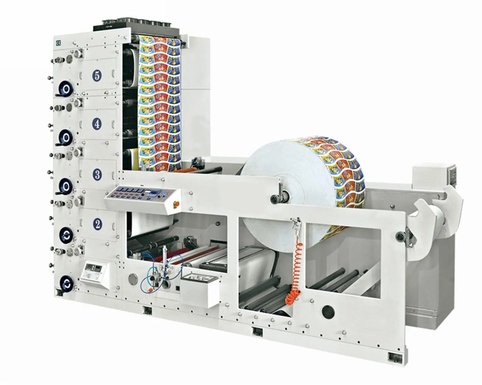 Flexo printer machine labels