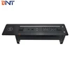 Qi wireless charger office desktop hidden motorized rotating flip up socket for office AV solutions