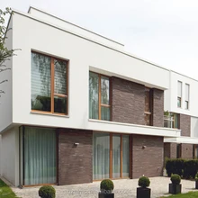 Janelas de batente de alum&iacute;nio de transfer&ecirc;ncia de gr&atilde;os de madeira para varanda