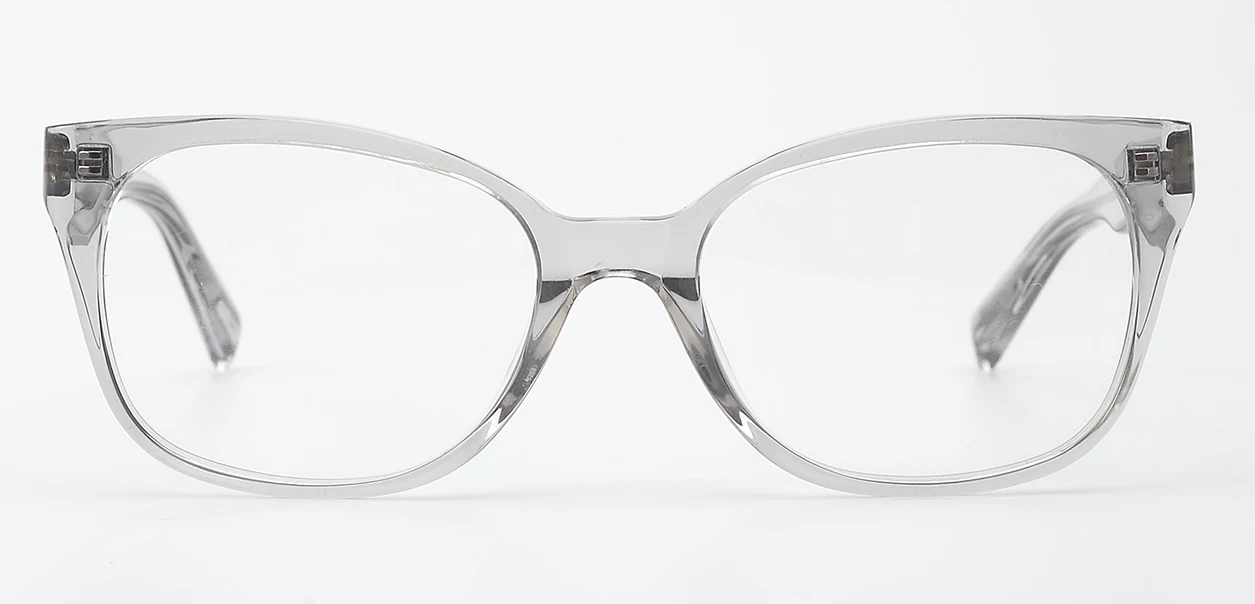 最流行的手工制作清晰的灰色猫眼眼镜醋酸光学框架为男性女性