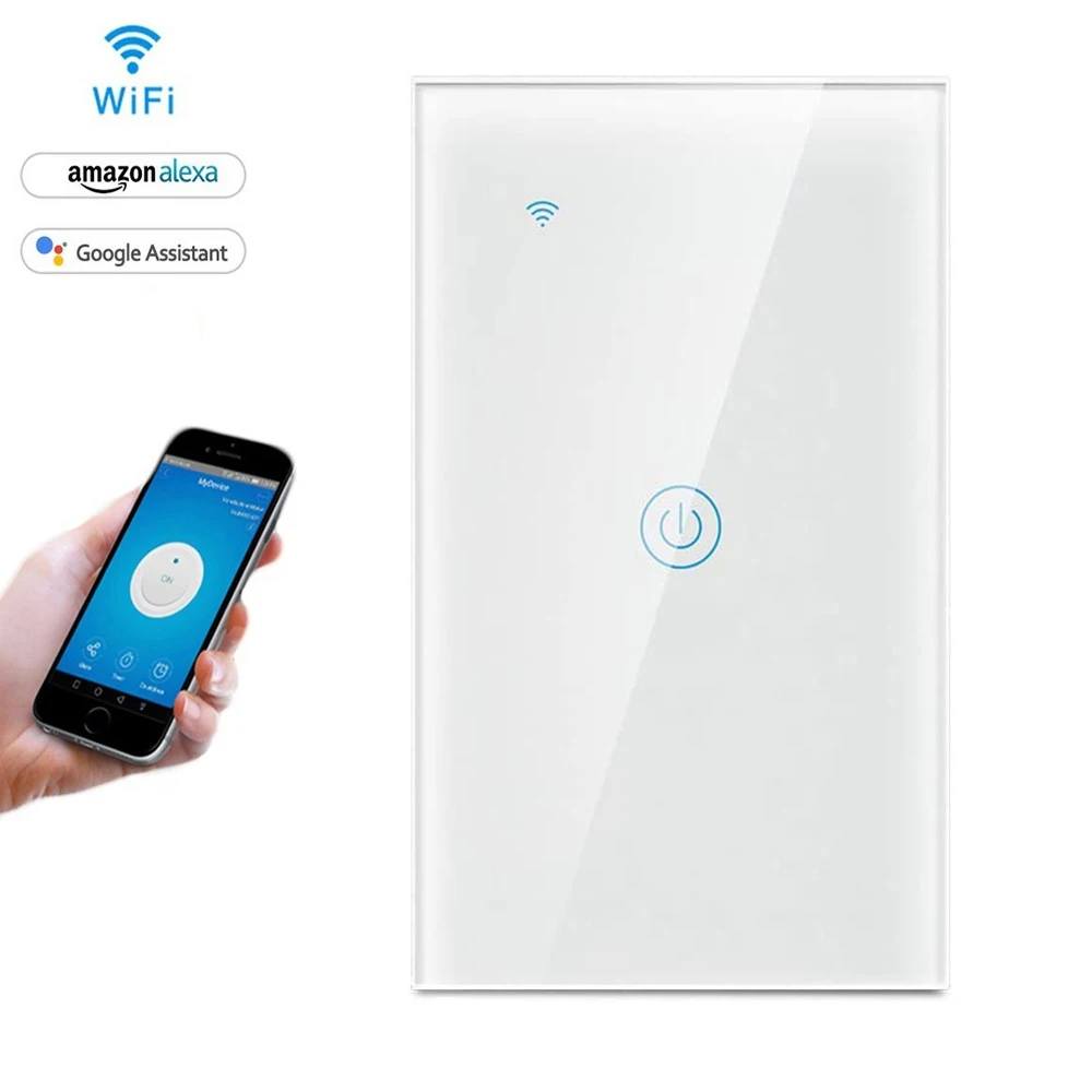 Smart Life 1 Gang 1 Way Smart Wireless Wifi Light Switch/Tuya Smart Touch Wall Switch - ANKUX.COM