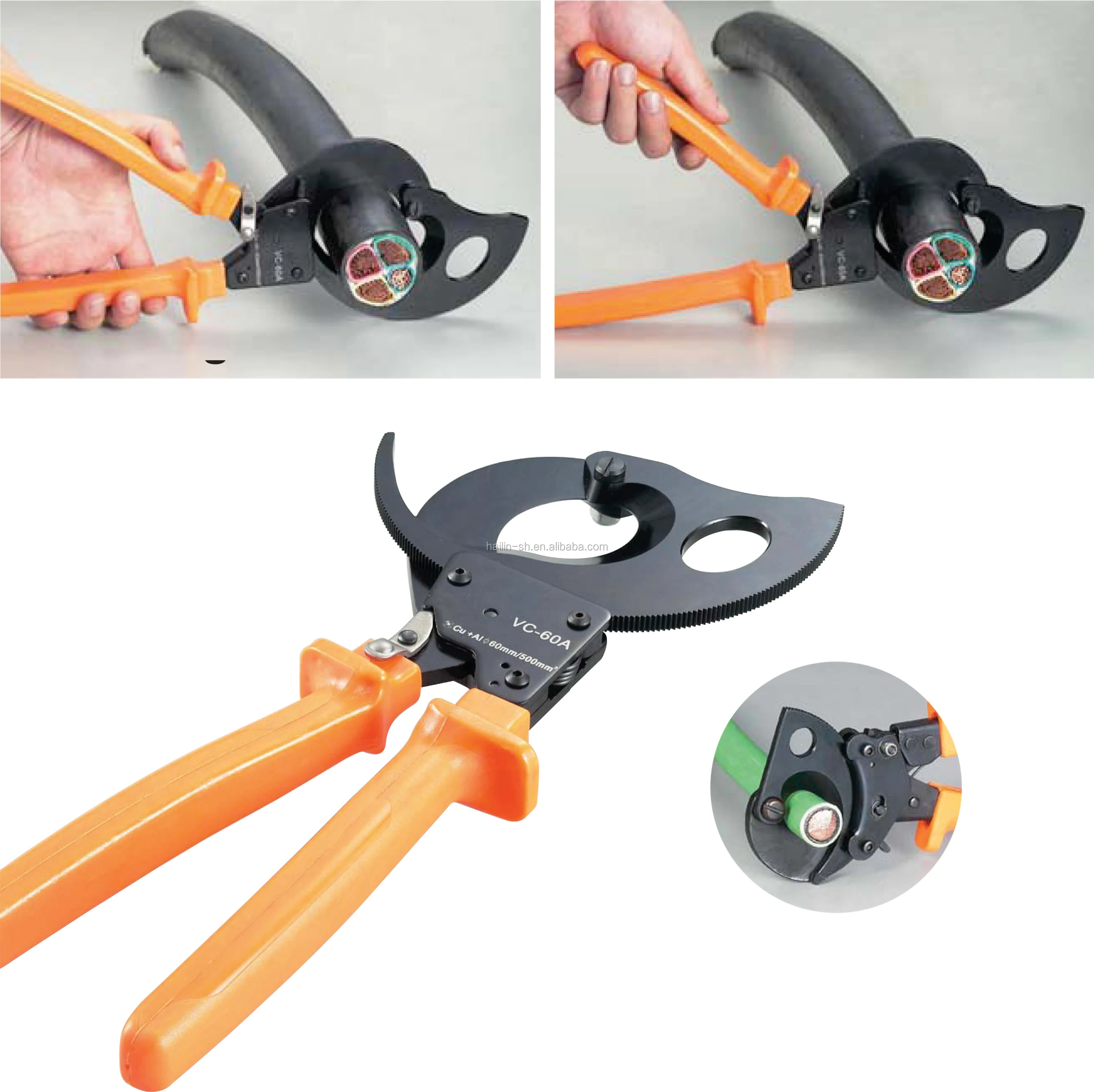 Kìm Cắt Dây Cáp Tự Động, Dụng Cụ Cắt Dây VC-36A Cầm Tay