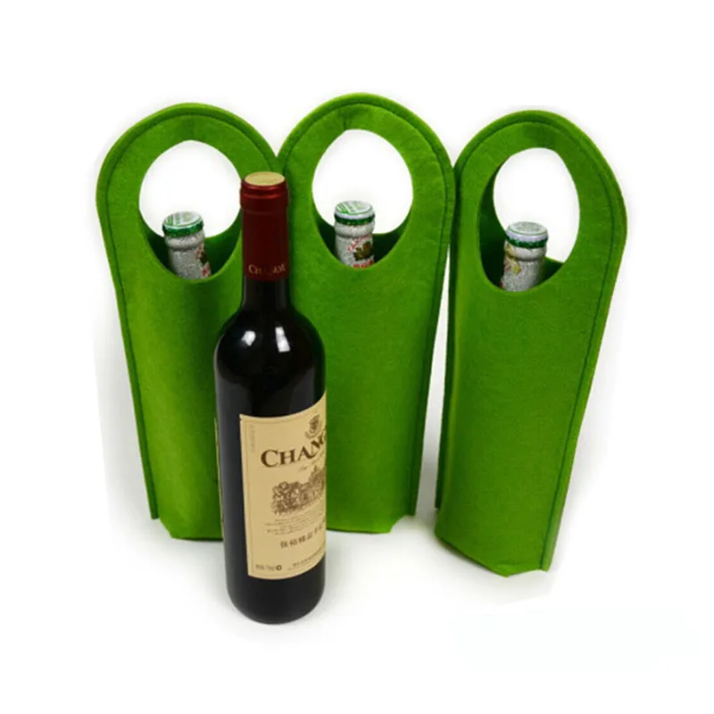 colorful colors felt collapsible wine insulated bag
