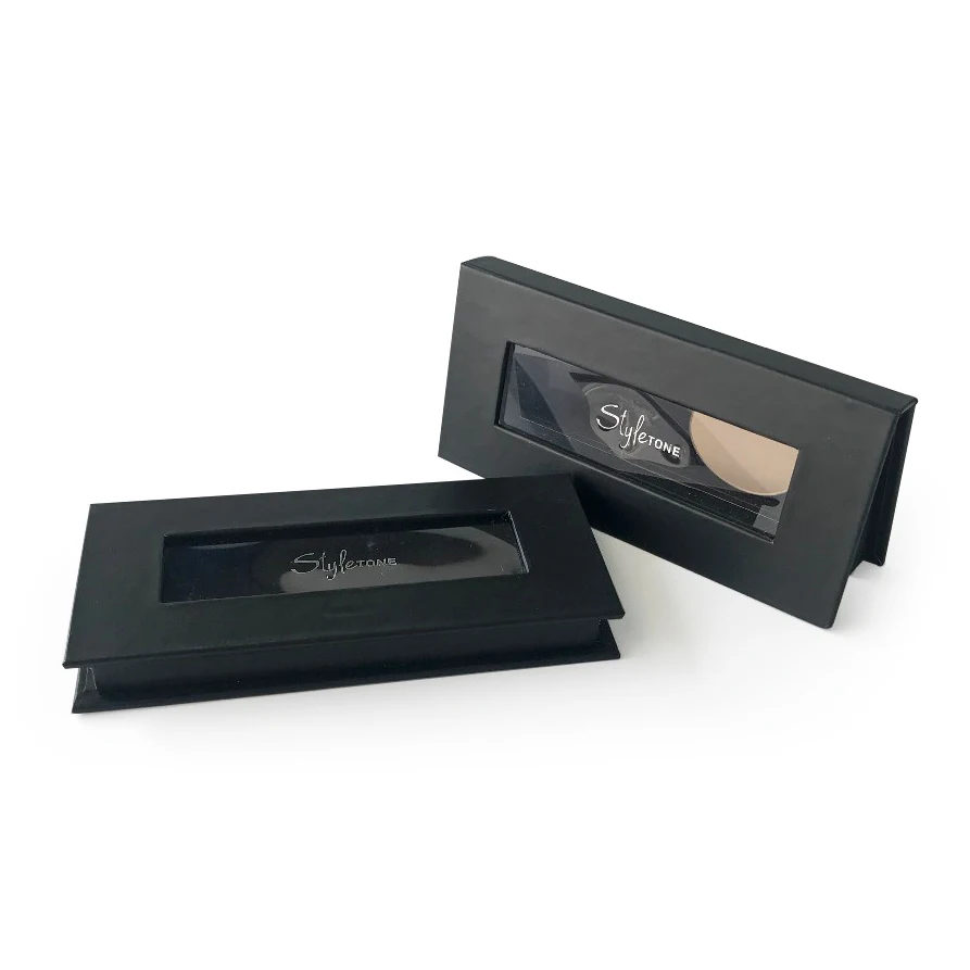Custom Black Cardboard Highlighter Makeup Packaging Box For Eyeshadow