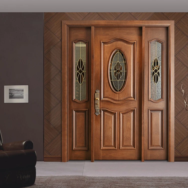 Hsod7 European Style Modern Fancy Durable And Weather Proof Wood Doors