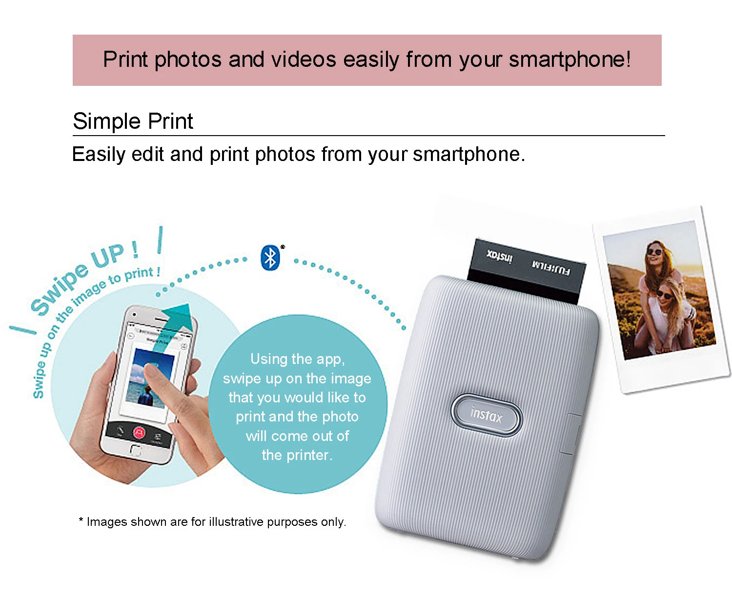 Mini Photo Printer Portable Fujifilm Instax Mini Link Smartphone Printer Camera Accseeories