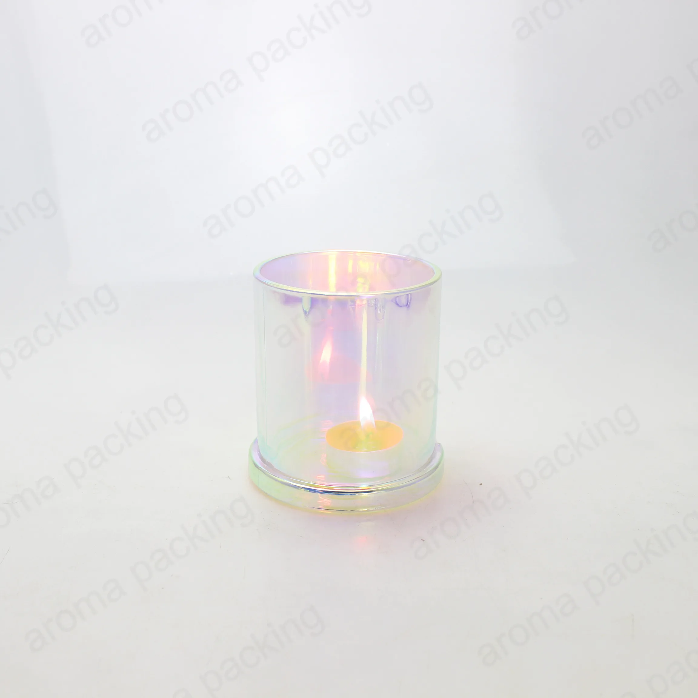 iridescent plating glass creative candle jars