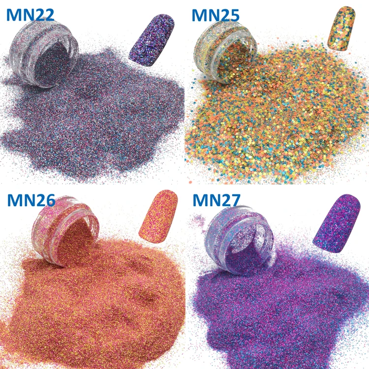 New Bulk Wholesale Eco-friendly Resistant Solvent Holographic Mixed Chunky Glitter