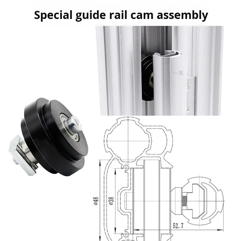 product lifting weight guide rail hoist sprocket guard cam assembly third generation 1000 series aluminum alloy lean pipe-18