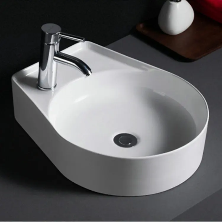 513 OEM single tap hole unique design hotel decoration porcelain hand wash basin