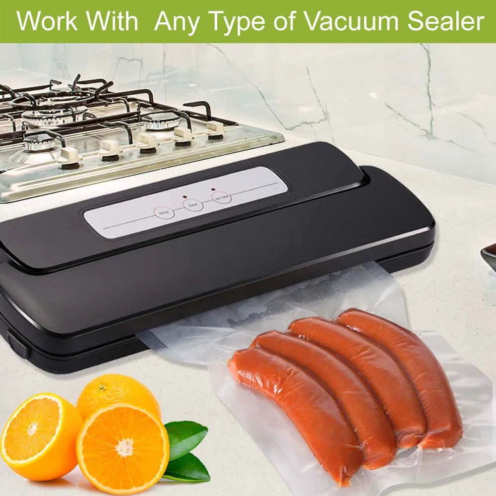 Heavy Duty Commercial Grade Bpa Free Embossed Pre Cut Vacuum Seal Food Saver Seal A Meal Freezer