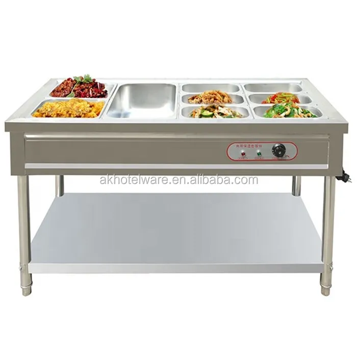 Factory Restaurant Buffet Serving Equipment Factory Stainless Steel Steam Hot Food Warmer Bain