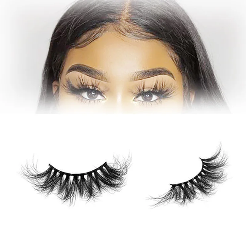 

Mink Lashes Vendor OEM 7D Volume Eyelash Strip Galmour 25mm Mink Eyelashes, Natural black