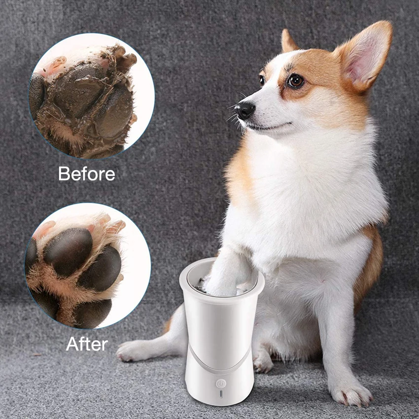 2in1 Electric Dog Paw Washer Portable Automatic Dog Paw Cleaner With