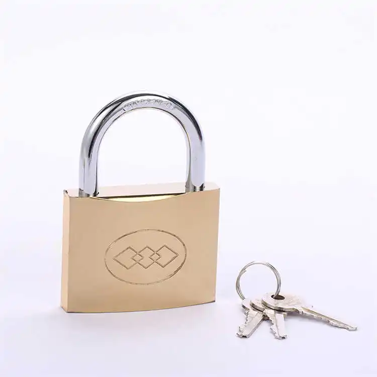 Factory custom Normal Short shackle Gold Plated Iron Padlock