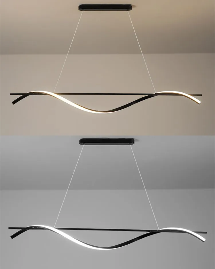 220V special-shape led pendant ceiling light simple chandelier led lamps for office pendant light with remote chandelier lights