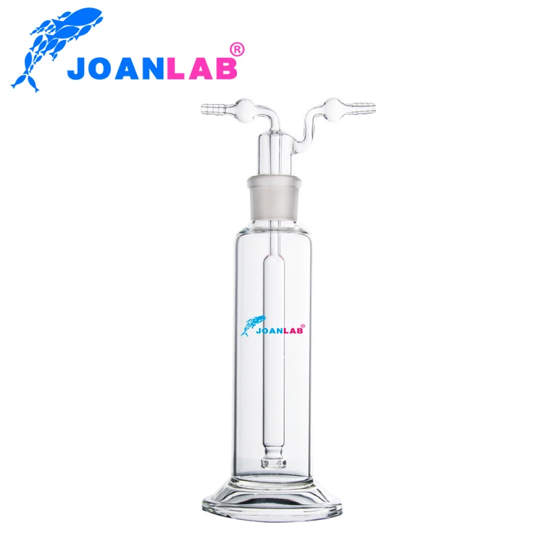 Joan Kaca Fritted Gas Botol Cuci 125 Ml untuk Lab Kimia