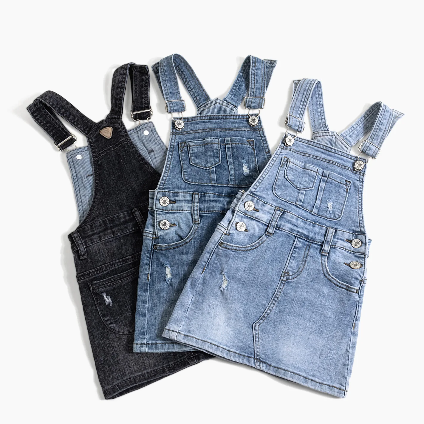 Q30822 Baby Overall Dress Teens Girls Flap Pocket Roll Up Hem Denim Dungaree Denim Overall Skirt Girl s Denim Skirtall Alibaba