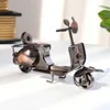 Retro creative wrought iron metal craft scooter model home decoration ornaments