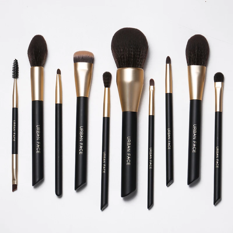 Haixin Brush Supply Black Angle Handle Makeup Brushes Makeup Lot 